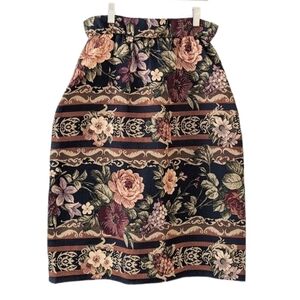 ARTI Gogna tapestry floral roses pensil skirt Small M2